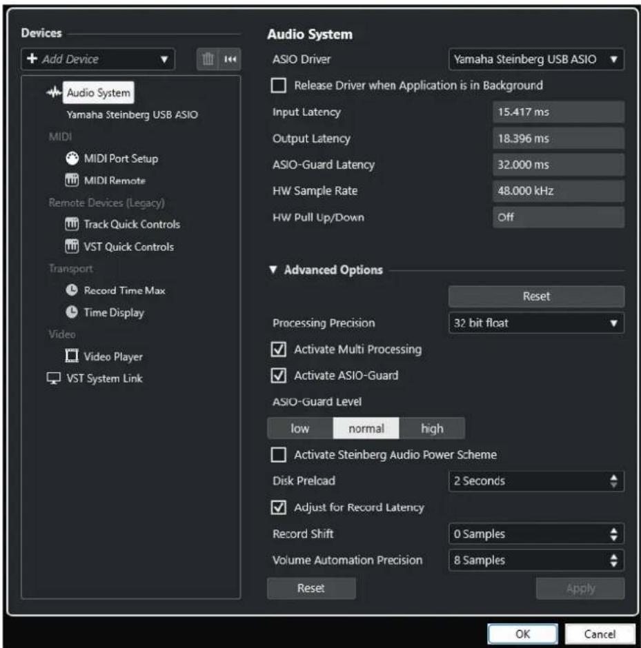 STEINBERG Cubase Pro 13 - Boîte de dialogue Configuration du studio - 1