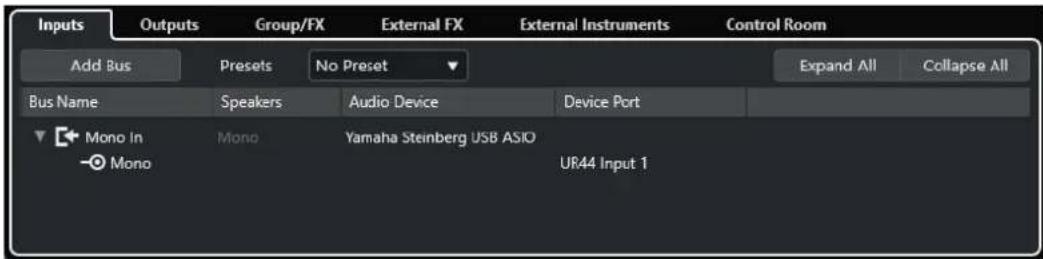 STEINBERG Cubase Pro 13 - Onglets entrée/sortie - 1