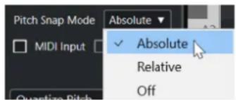 STEINBERG Cubase Pro 13 - Mode Calage de hauteur - 1