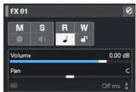 STEINBERG Cubase Pro 13 - Section Paramètres de base des pistes Voie FX - 1