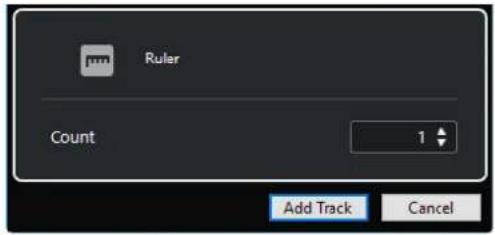STEINBERG Cubase Pro 13 - Boîte de dialogue Ajouter une piste - Règle - 2