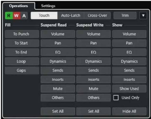 STEINBERG Cubase Pro 13 - Panneau d'automatisation - 1