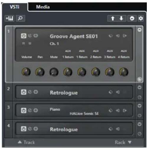 STEINBERG Cubase Pro 13 - Rack VSTi dans la zone droite - 1