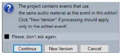 STEINBERG Cubase Pro 13 - En cas de traitement de clips partagés - 1