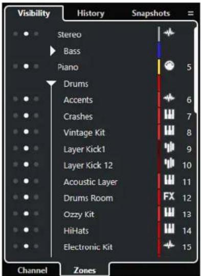 STEINBERG Cubase Pro 13 - Zones de la MixConsole - 1