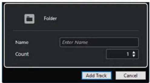 STEINBERG Cubase Pro 13 - Boîte de dialogue Ajouter une piste - Répertoire - 2