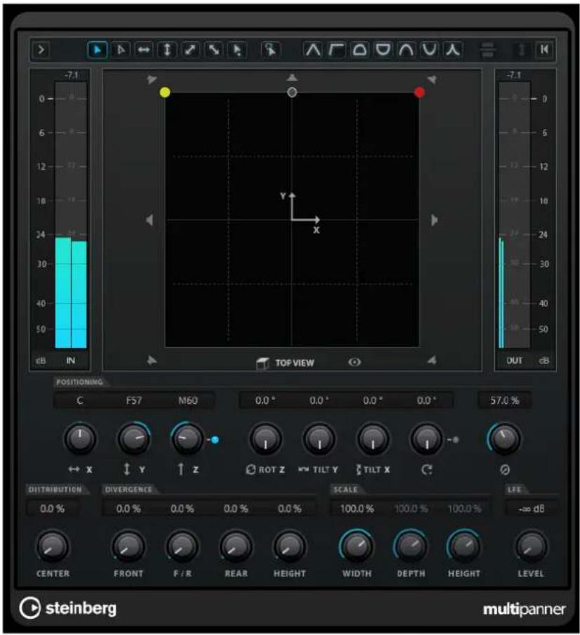 STEINBERG Cubase Pro 13 - Interface du plug-in VST MultiPanner - 1