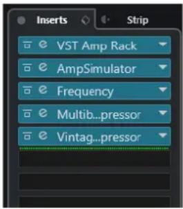 STEINBERG Cubase Pro 13 - Paramètres de voie - Inserts de voie - 1