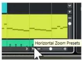 STEINBERG Cubase Pro 13 - Préréglages de zoom horizontal - 1