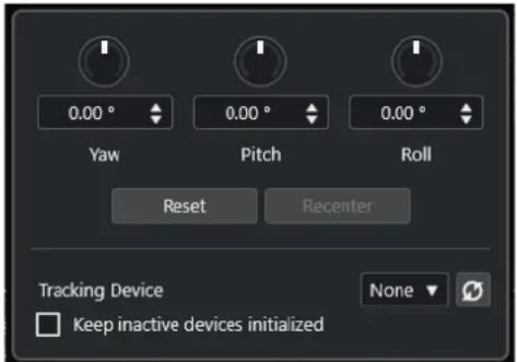 STEINBERG Cubase Pro 13 - Fenêtre Head Tracking - 1