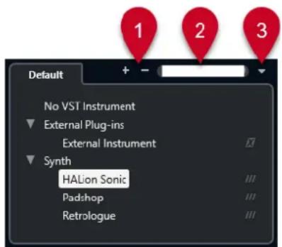 STEINBERG Cubase Pro 13 - Sélecteur d'instrument VST - 1