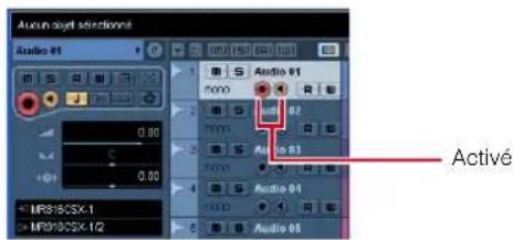 STEINBERG MR816X - Acheminement automatique de la piste audio via la touche [QUICK CONNECT] - 4