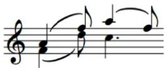 STEINBERG Dorico SE 3 - Liaisons d'expression côté hampe entre des notes non ligaturées - 1