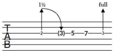 STEINBERG Dorico SE 3 - Intervalles des bends - 1