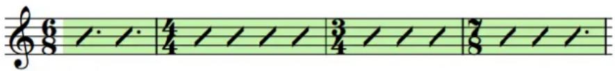 STEINBERG Dorico SE 3 - Régions de slashes - 1