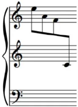 STEINBERG Dorico Elements 4 - Placement des ligatures inter-portées en cas de portées multiples - 1