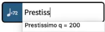 STEINBERG Dorico Elements 4 - Popover des tempos - 1
