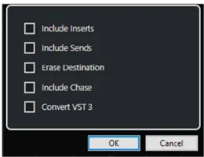 STEINBERG Cubase Artist 13 - Boîte de dialogue Options de fusion MIDI - 1