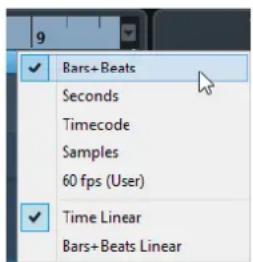 STEINBERG Cubase Artist 13 - Modes de la règle - 1