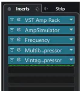 STEINBERG Cubase Artist 13 - Paramètres de voie - Inserts de voie - 1