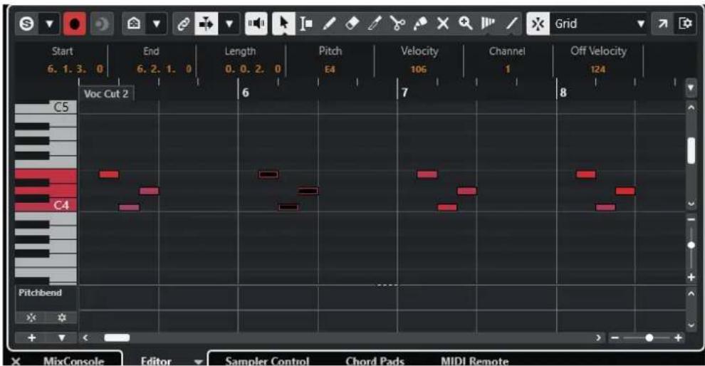 STEINBERG Cubase Artist 13 - Zone inférieure de la fenêtre Projet - 1