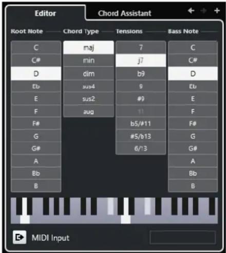 STEINBERG Cubase Artist 13 - Éditeur d'accords - 1