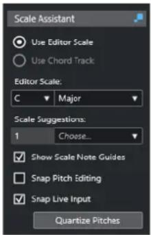 STEINBERG Cubase Artist 13 - Assistant Gamme dans l'Éditeur clavier - 1