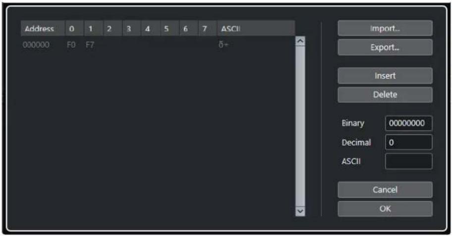 STEINBERG Cubase Artist 13 - Éditeur MIDI SysEx - 1