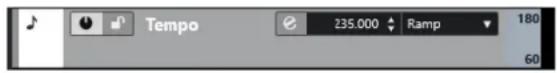 STEINBERG Cubase Artist 13 - Commandes de la piste Tempo - 1