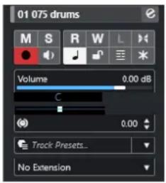 STEINBERG Cubase Artist 13 - Section Paramètres de base des pistes Audio - 1