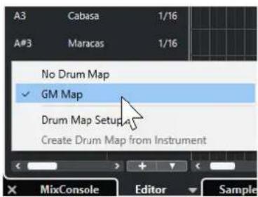 STEINBERG Cubase Artist 13 - Paramètres des Drum Maps - 1