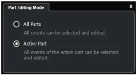 STEINBERG Cubase Artist 13 - Panneau Mode d'édition des conteneurs - 1