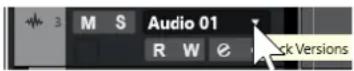 STEINBERG Cubase Artist 13 - Menu local des Track Versions - 1