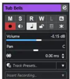 STEINBERG Cubase Artist 13 - Section Paramètres de base des pistes Instrument - 1