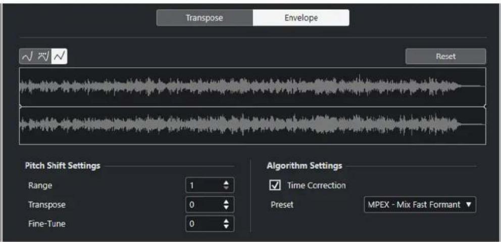 STEINBERG Cubase Artist 13 - Correction de la hauteur basée sur l'enveloppe - 1
