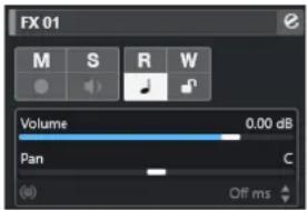 STEINBERG Cubase Artist 13 - Section Paramètres de base des pistes Voie FX - 1