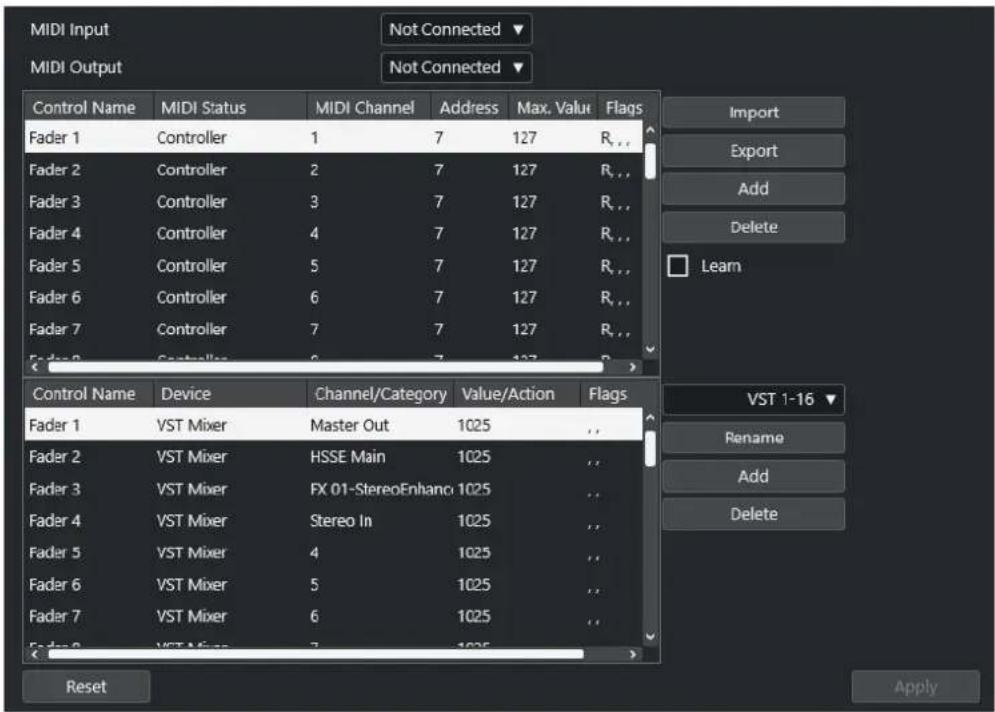 STEINBERG Cubase Artist 13 - Page Périphérique générique (ancienne version) - 1