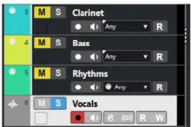 STEINBERG Cubase Artist 13 - Liste des pistes - 1
