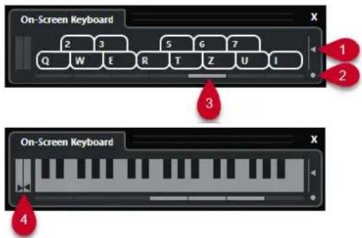 STEINBERG Cubase Artist 13 - Options du Clavier à l'écran - 1