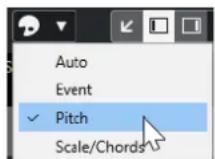 STEINBERG Cubase Artist 13 - Menu Couleurs des segments VariAudio - 1