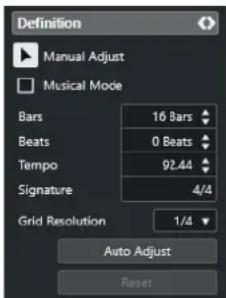 STEINBERG Cubase Artist 13 - Section Définition - 1