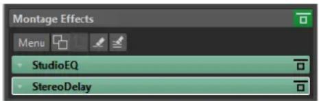 Montage Effects Menu StudioEQ StereoDelay