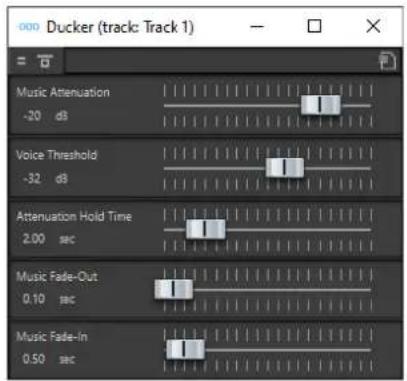 STEINBERG WaveLab Elements 11 - Configuration du ducker pour un effet de ducking sur les pistes - 1