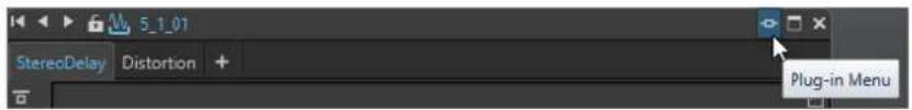 5_1_01 SterecDelay Distortion + Plug-in Menu