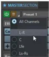 MASTERSECTION Preset 1 All Channels L-R C Lfe Ls-Rs