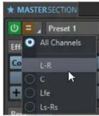 MASTERSECTION Preset 1 All Channels L-R C Lfe Ls-Rs