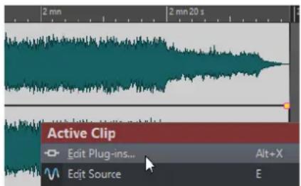 STEINBERG WaveLab Elements 11 - Ouvrir les fenêtres des plug-ins - 1