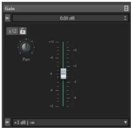 Gain 0.00 dB ±12 Pan +3 dB | -∞