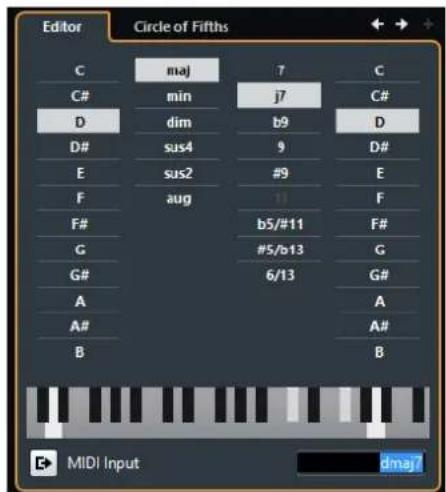 STEINBERG Cubase LE 10.5 - Éditeur d'accords - 1