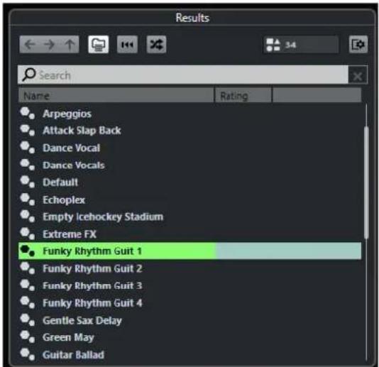 STEINBERG Cubase LE 10.5 - Explorateur de préréglages - 1
